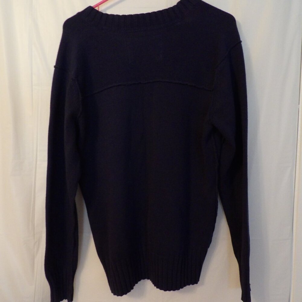 Womans Blue sweater, by Natural Reflections, Long sleeve, V neck, ribbed cuffs - Picture 9 of 9
